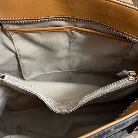 NWT Nanette Lepore Vegan Leather Logo Shoulder Bag Chocolate Vachetta - Picture 12 of 14